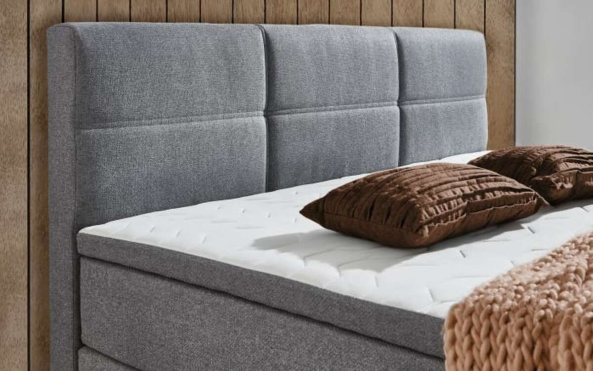Bild 3 von Boxspringbett BX2360 Kenora, grau, 180 x 200 cm, inkl. integriertem Topper