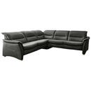 Bild 1 von Valdera Ecksofa Valdera, Schwarz, Leder, Echtleder, Semi-Anilinleder, 4-Sitzer, L-Form, 277x277 cm, Goldenes M, Typenauswahl, Lederauswahl, Stoffauswahl, Sitzqualitäten, Hocker erhältlich, Rücken