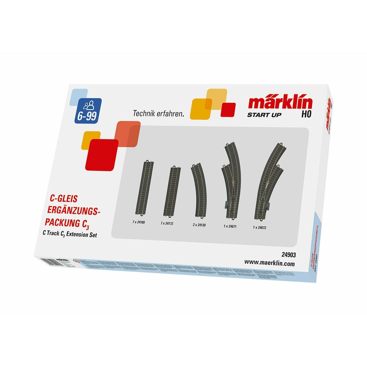 Bild 1 von Märklin Start up Märklin 24903 H0  - C-Gleis-Ergänzungspackung C3