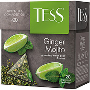 Grüner Tee "Tess Ginger Mojito", aromatisiert- Mojito, mit Z...