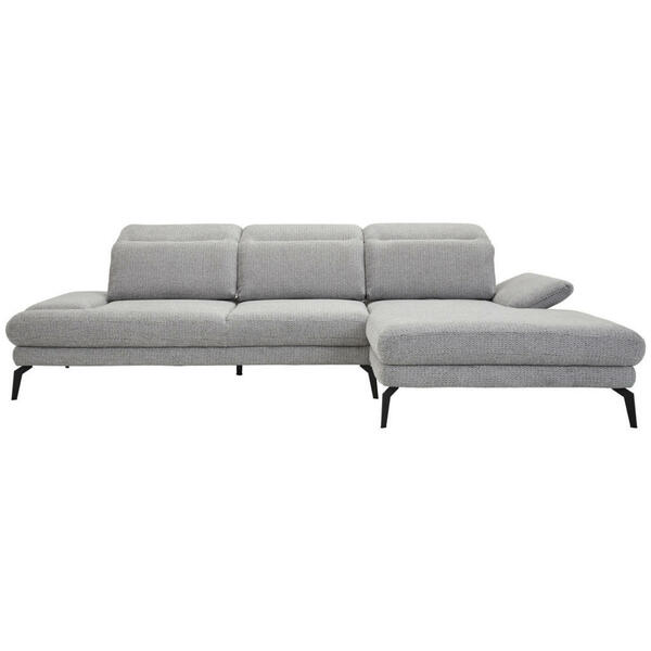 Bild 1 von Stylife Ecksofa, Grau, Textil, 4-Sitzer, Ottomane rechts, L-Form, 289x180 cm, Stoffauswahl, seitenverkehrt erhältlich, Hocker Rücken echt, Wohnzimmer, Sofas & Couches, Wohnlandschaften, Ecksofas