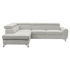 Stylife Ecksofa Idylla, Hellgrau, Textil, 4-Sitzer, Ottomane links, L-Form, 250x200 cm, Stoffauswahl, seitenverkehrt erhältlich, Wohnzimmer, Sofas & Couches, Wohnlandschaften, Ecksofas