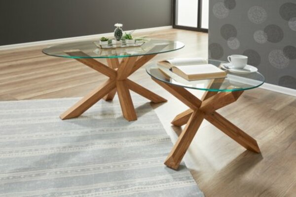 Bild 3 von Couchtisch AGERBY Ø60 Glas/eiche