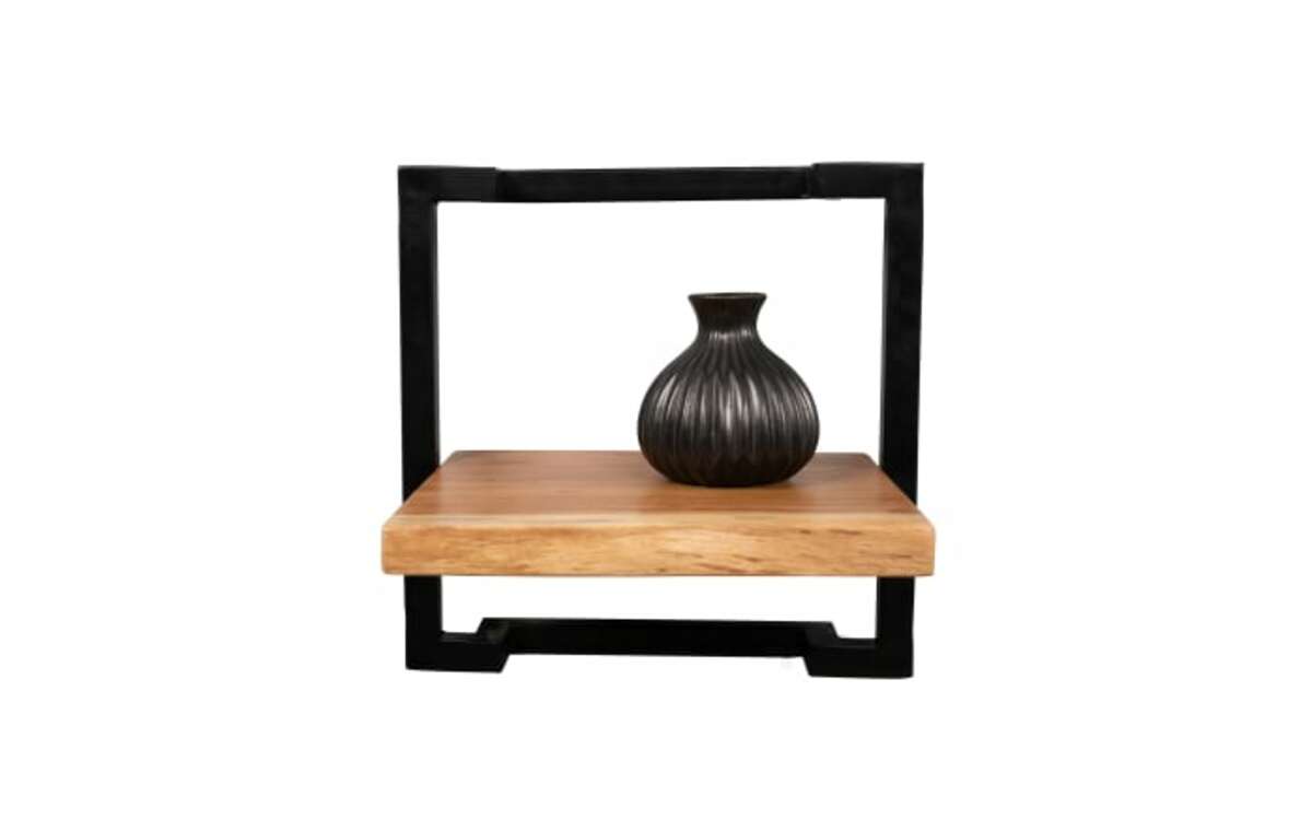 Bild 3 von Regal Angola 1, Akazie Massivholz/schwarz, 30 x 30 cm