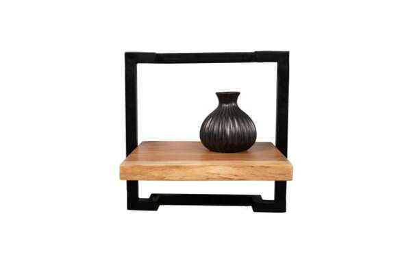 Bild 3 von Regal Angola 1, Akazie Massivholz/schwarz, 30 x 30 cm