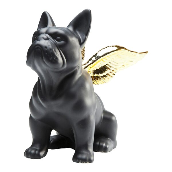 Bild 1 von Deko Figur Sitting Angel Dog GoldSchwarz