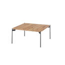 Bild 1 von Linea Natura Couchtisch, Natur, Schwarz, Holz, Metall, Eiche, massiv, quadratisch, Rundrohr, 80x38x80 cm, Wohnzimmer, Wohnzimmertische, Couchtische, Metall-Couchtische