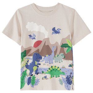 Jungen T-Shirt mit Dino-Motiven BEIGE
