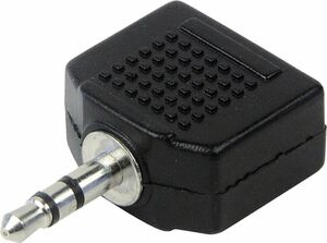Schwaiger Audio Adapter KHA4080 533 Klinke Stecker Buchse schwarz, 1 x 3,5mm Klinken Stecker / 2 x 3 0697105088