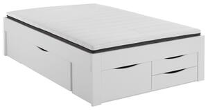 Stauraumbett Noah in Weiß ca. 140x200cm, Weiß