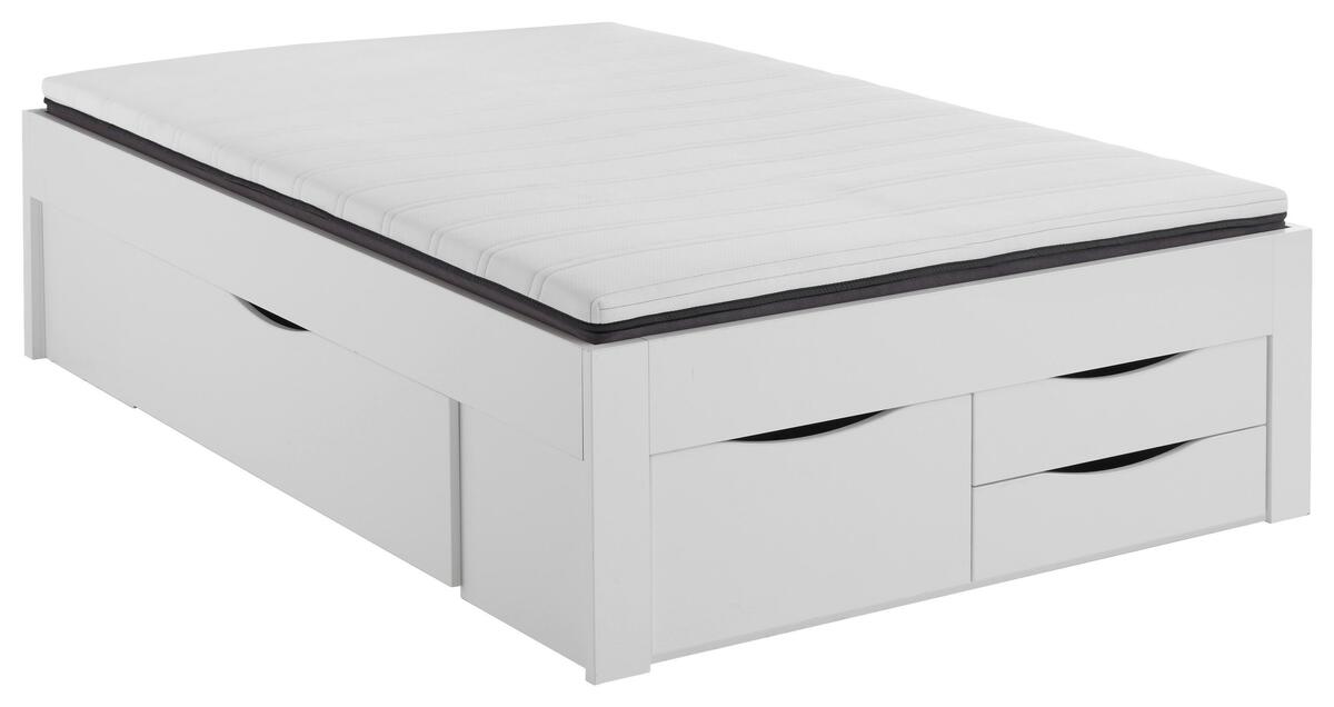 Bild 1 von Stauraumbett Noah in Weiß ca. 140x200cm, Weiß