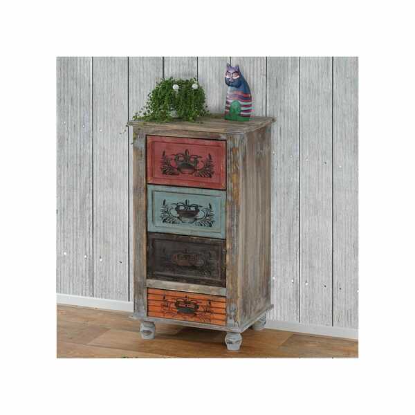 Bild 1 von Kommode Funchal Schubladenkommode Schrank Shabby-Look, Vintage, 79x43x33cm