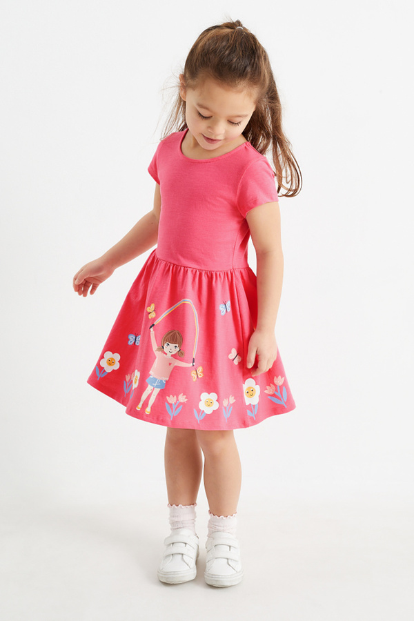 Bild 1 von C&A Multipack 3er-Schmetterling und Blume-Kleid, Pink, Größe: 92