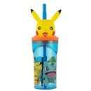 Bild 1 von Pok&eacute;mon - Trinkbecher Pikachu mit Trinkhalm - blau