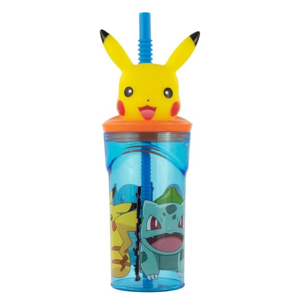 Bild 1 von Pok&eacute;mon - Trinkbecher Pikachu mit Trinkhalm - blau