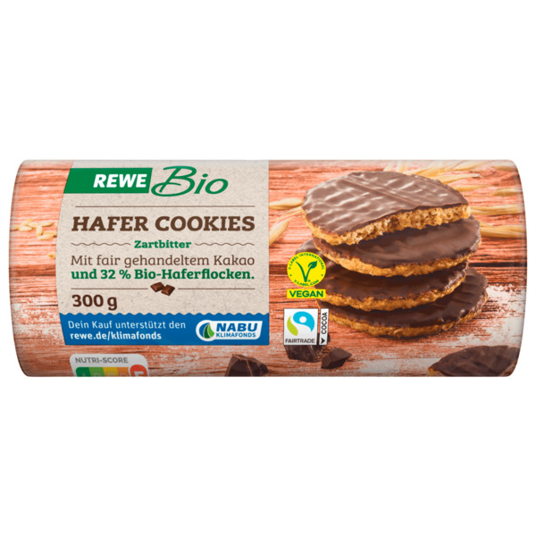 Bild 1 von REWE Bio Hafercookies Zartbitter vegan 300g