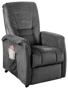 Relaxsessel Harry Dunkelgrau Velours, Dunkelgrau