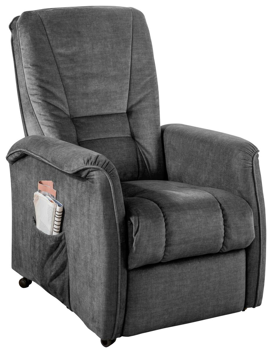 Bild 1 von Relaxsessel Harry Dunkelgrau Velours, Dunkelgrau