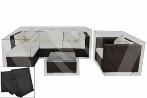 OUTFLEXX Premium Abdeckhauben Set für Lounge theBox-A/-D: 1077/ 1713/ 2523/ 16065, schwarz, wasserbeständig