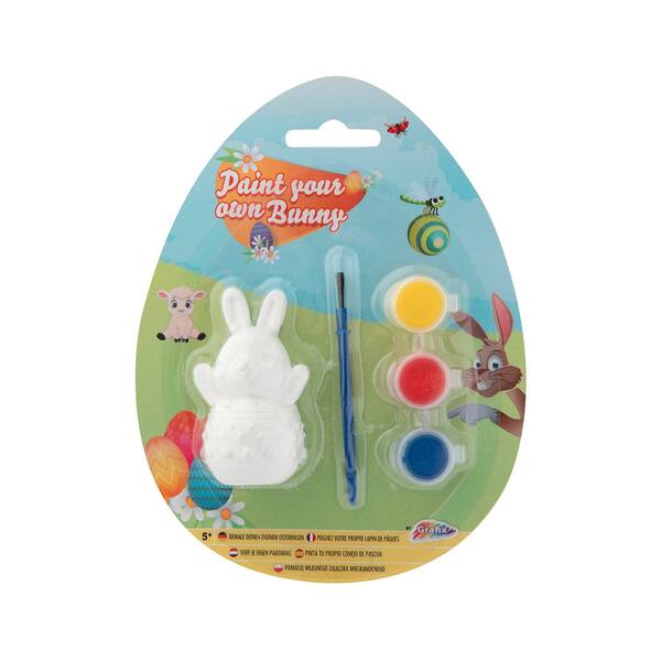 Bild 1 von Oster-Malset Hase aus Keramik 7 cm, Farben und Pinsel