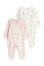Bild 1 von C&A Multipack 2er-Häschen-Baby-Schlafanzug, Rosa, Größe: 42