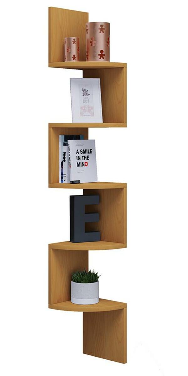 Bild 1 von Eckregal ''Mintis'', in Buchefarben, 5-fach, Buchefarben