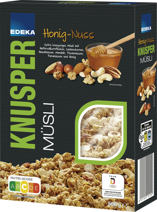 Bild 1 von EDEKA Knuspermüsli Honig-Nuss 500G