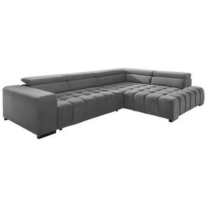 Livetastic Eckschlafsofa, Grau, Textil, Buche, vollmassiv, 4-Sitzer, 307x201 cm, Schlafen auf Sitzhöhe, Armteil links, Wohnzimmer, Sofas & Couches, Wohnlandschaften