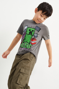 C&A Minecraft-Kurzarmshirt, Grau, Größe: 128
