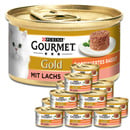 Bild 1 von Purina Gourmet Gold Raffiniertes Ragout Lachs Katzenfutter nass 12x85G