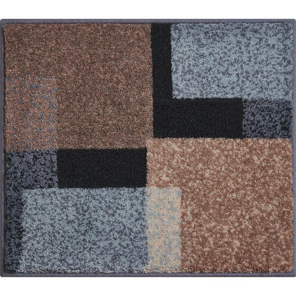 Bild 1 von Grund Bidet-Vorleger Atala, Grau, Schwarz, Taupe, Textil, Karo, rechteckig, 50x60 cm, Oeko-Tex® Standard 100, Made in Europe, für Fußbodenheizung geeignet, rutschfest, Badtextilien, Badematten