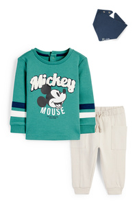 C&A Micky Maus-Baby-Outfit-3 teilig, Grün, Größe: 62