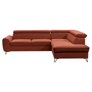 Stylife Ecksofa, Rost, Textil, 4-Sitzer, Ottomane rechts, Eckteil, L-Form, 250x200 cm, Stoffauswahl, seitenverkehrt erhältlich, Wohnzimmer, Sofas & Couches, Wohnlandschaften, Ecksofas