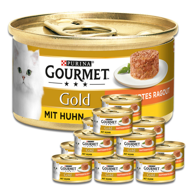 Bild 1 von Purina Gourmet Gold Raffiniertes Ragout Huhn Katzenfutter nass 12x85G
