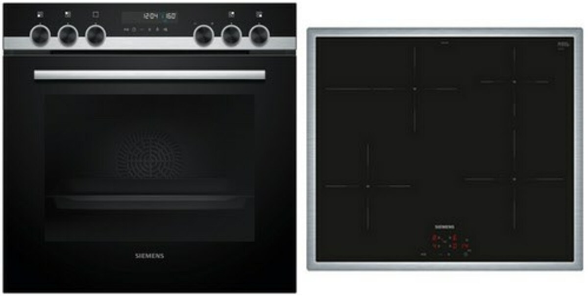 Bild 1 von PQ521IA02 Herdset mit Induktionskochfeld bestehend aus HE578ABS1 + EI645CFB6E edelstahl + edelstahl