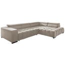 Bild 1 von Livetastic Eckschlafsofa, Beige, Textil, Buche, vollmassiv, 4-Sitzer, 307x201 cm, Schlafen auf Sitzhöhe, Armteil links, Wohnzimmer, Sofas & Couches, Wohnlandschaften