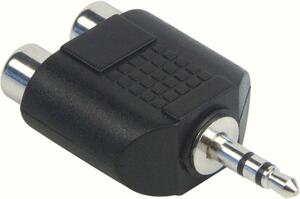 Schwaiger Audio Adapter KHA4090 533 Klinke Cinch schwarz, 1x 3,5mm Klinken Stecker / 2x Cinch Buchse 0697105086