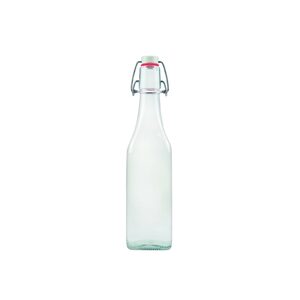 Glasflasche mit Bügelverschluss, 500 ml eckig