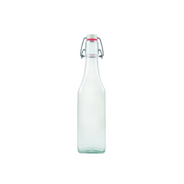 Bild 1 von Glasflasche mit Bügelverschluss, 500 ml eckig