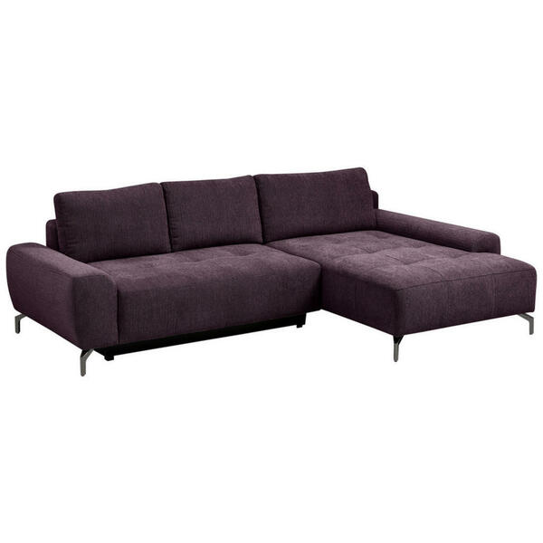 Bild 1 von Welnova Ecksofa, Bordeaux, Dunkelrot, Textil, 5-Sitzer, Ottomane rechts, L-Form, einzeln stellbar, einmalig seitenverkehrt montierbar, 285x185 cm, Stoffauswahl, Liegefunktion, Schlafen auf Sitzhöhe,