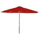 Bild 1 von Sonnenschirm Lissabon, Gartenschirm Marktschirm, Ø 3m Polyester/Holz ~ rot