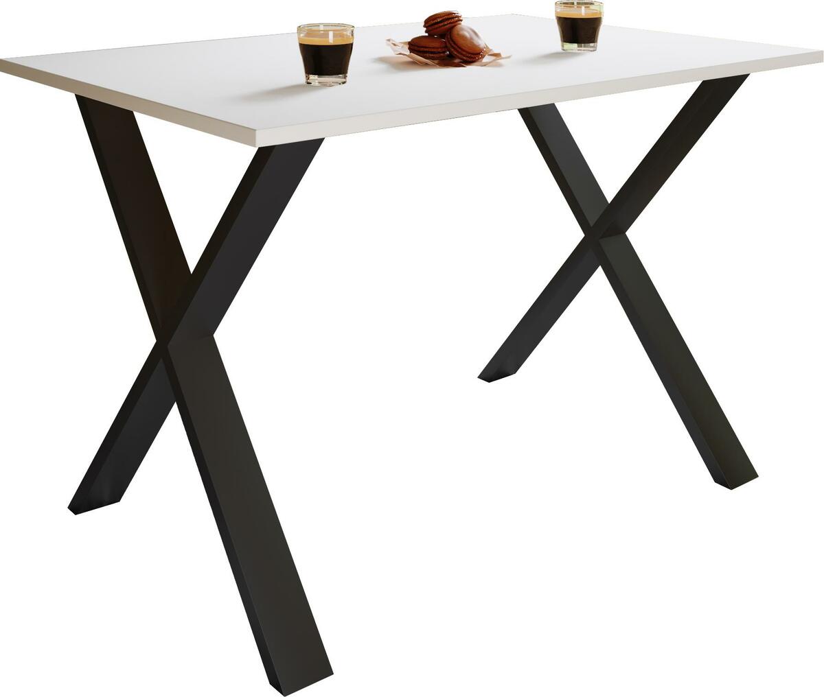 Bild 1 von Esstisch ''Xona'', in Schwarz/Weiß, Schwarz, Weiß