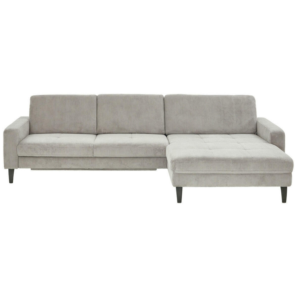 Bild 1 von Beldomo Style Ecksofa, Grau, Textil, 3-Sitzer, Ottomane rechts, Eckteil, L-Form, 302x177 cm, Typenauswahl, Fußauswahl, Stoffauswahl, seitenverkehrt erhältlich, Bettfunktion Hocker Rücken echt, ind