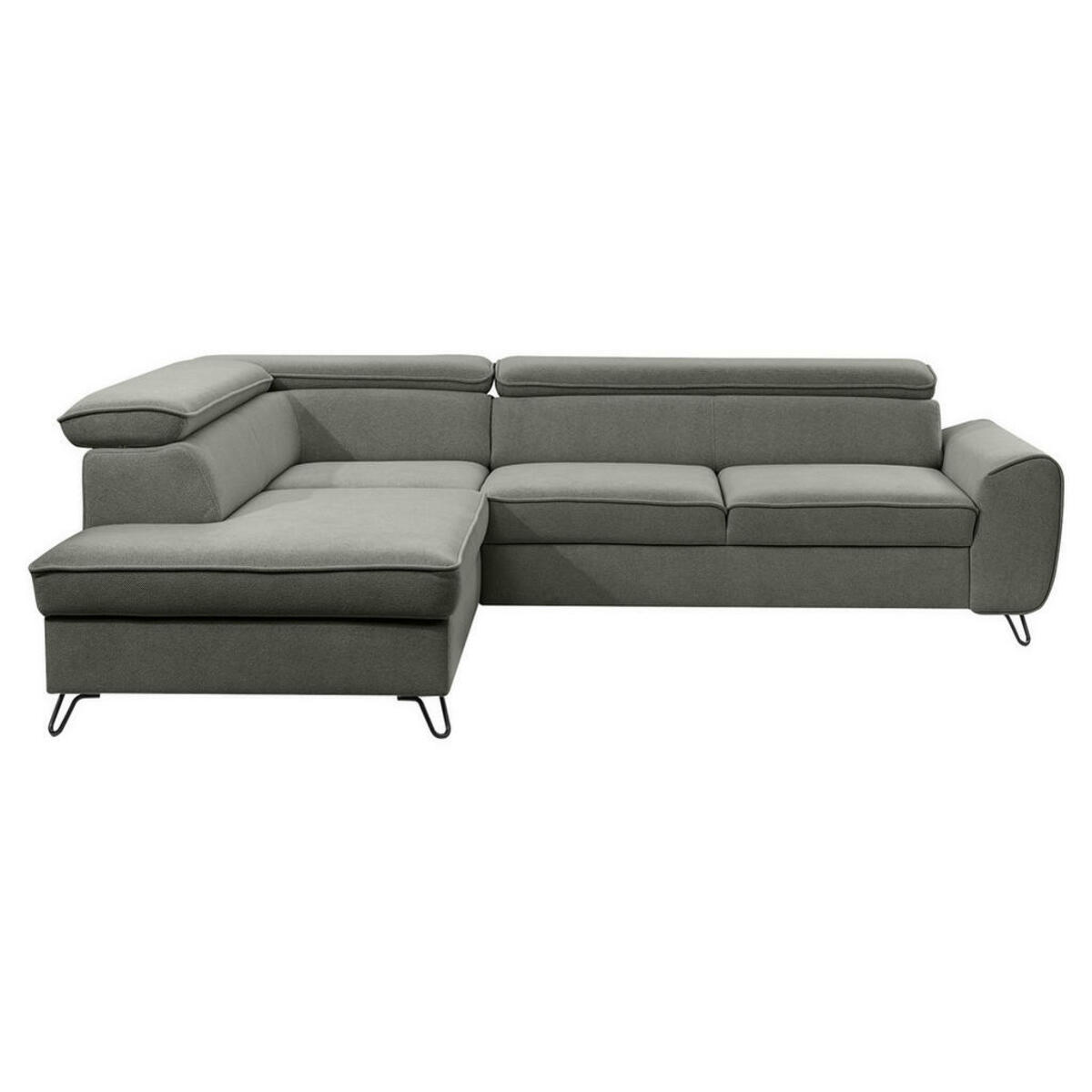 Bild 1 von Stylife Ecksofa Idylla, Dunkelgrau, Textil, 4-Sitzer, Ottomane links, L-Form, 250x200 cm, Stoffauswahl, seitenverkehrt erhältlich, Wohnzimmer, Sofas & Couches, Wohnlandschaften, Ecksofas