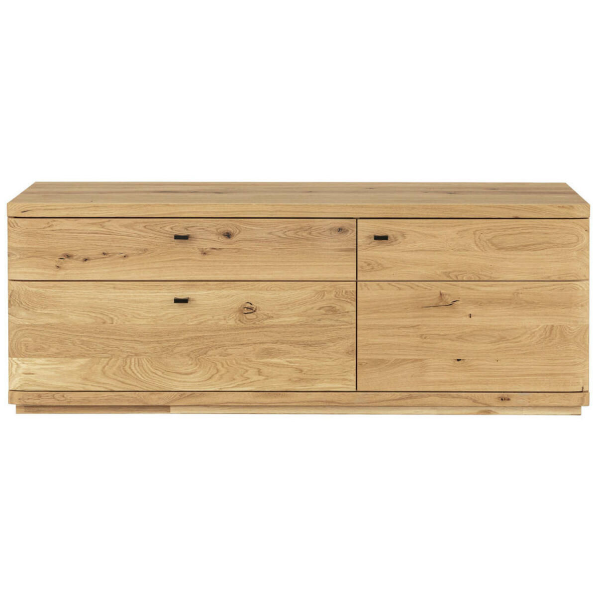 Bild 1 von Linea Natura Lowboard, Eiche, Metall, Eiche, massiv, 1 Fächer, 1 Schubladen, 165x62x48 cm, stehend, Wohnzimmer, Wohnwände, Lowboards