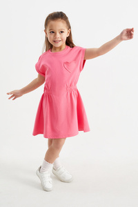 C&A Herz-Kleid, Pink, Größe: 92
