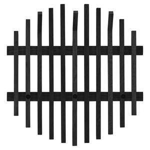 Garderobenpaneel, Schwarz, Holz, Eiche, massiv, 58x60x11 cm, Aufhängemöglichkeit, Garderobe, Garderobenpaneele, Garderobenpaneele