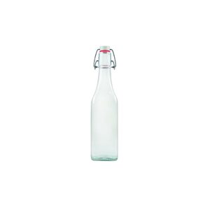 Glasflasche mit Bügelverschluss, 125 ml eckig