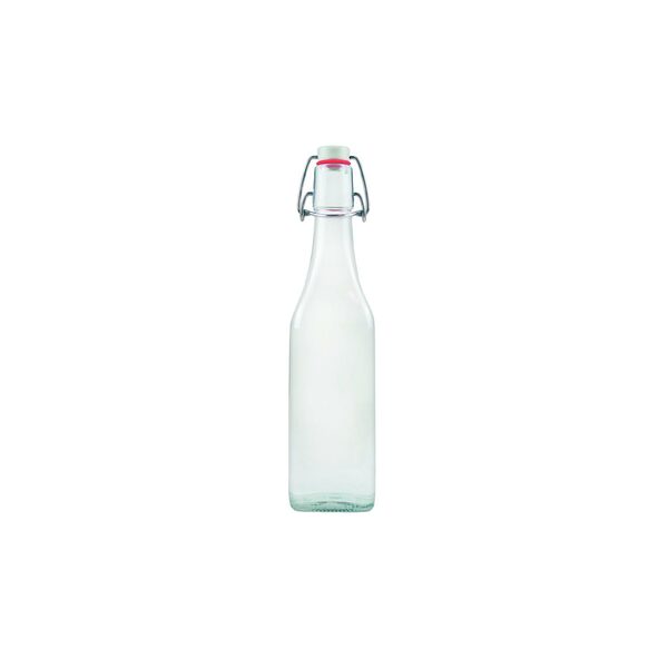 Bild 1 von Glasflasche mit Bügelverschluss, 125 ml eckig