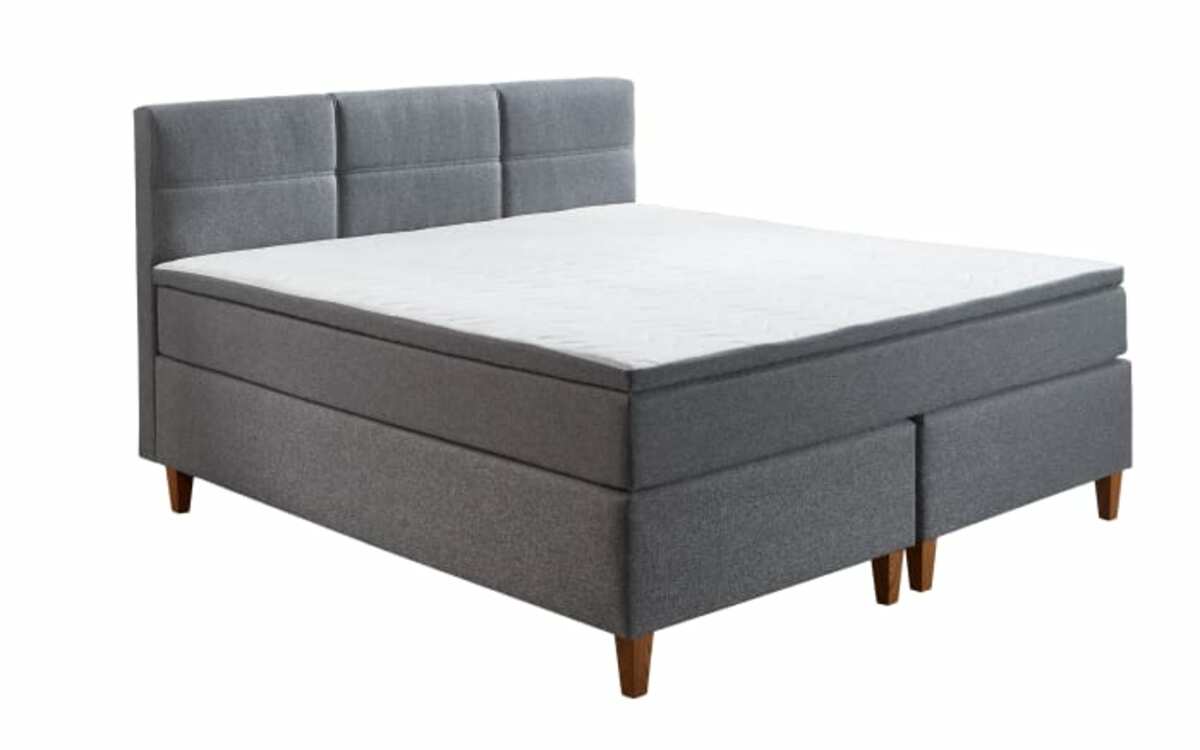 Bild 2 von Boxspringbett BX2360 Kenora, grau, 180 x 200 cm, inkl. integriertem Topper